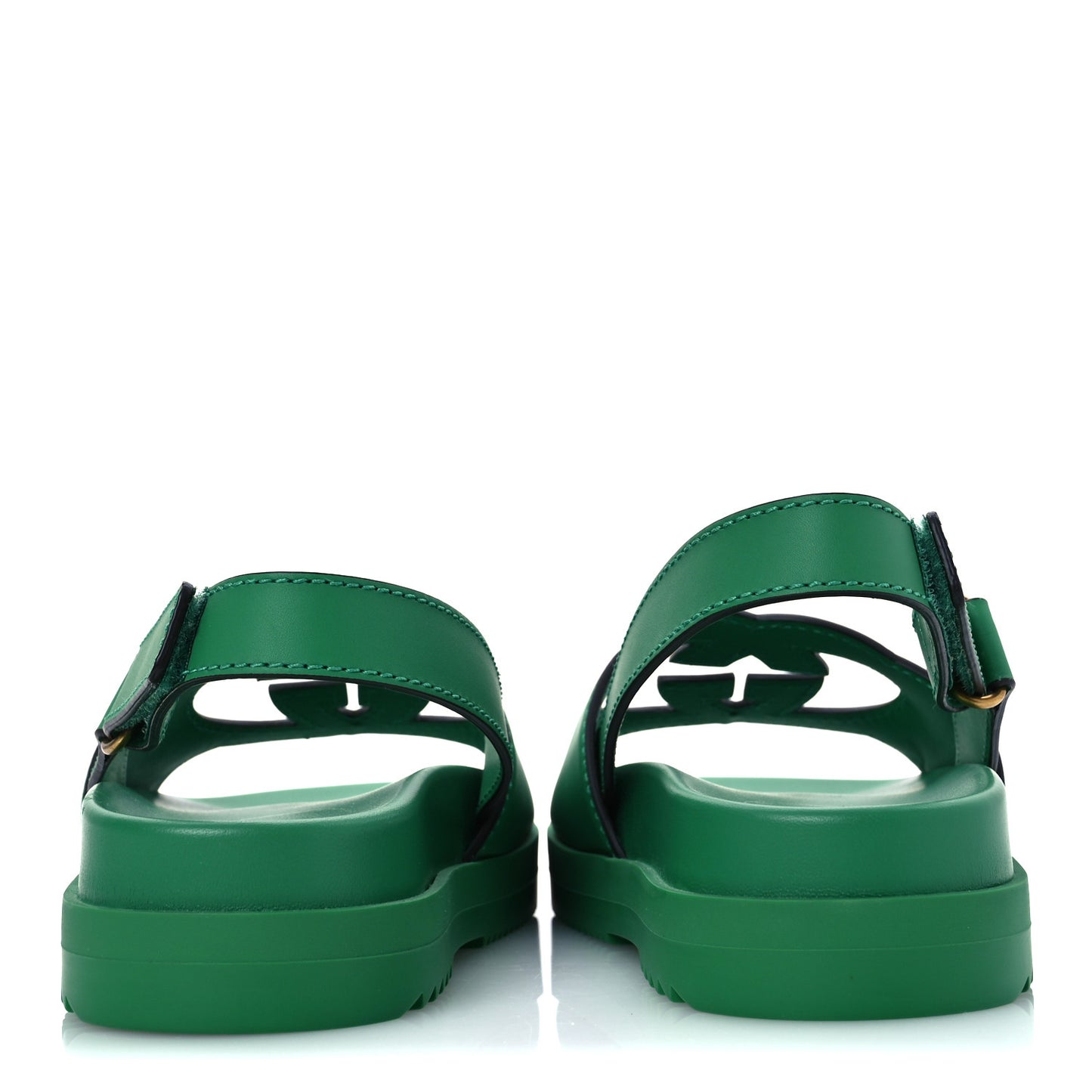 Calfskin Interlocking G Slingback Sandals 36.5 New Shamarock