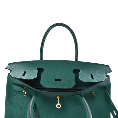 Hermes Epsom Birkin 30 Vert Vertigo 9 of 37