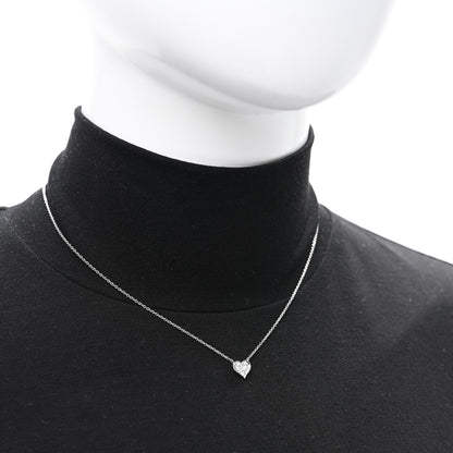 Tiffany Platinum Diamond Heart Pendant Necklace 2 of 6
