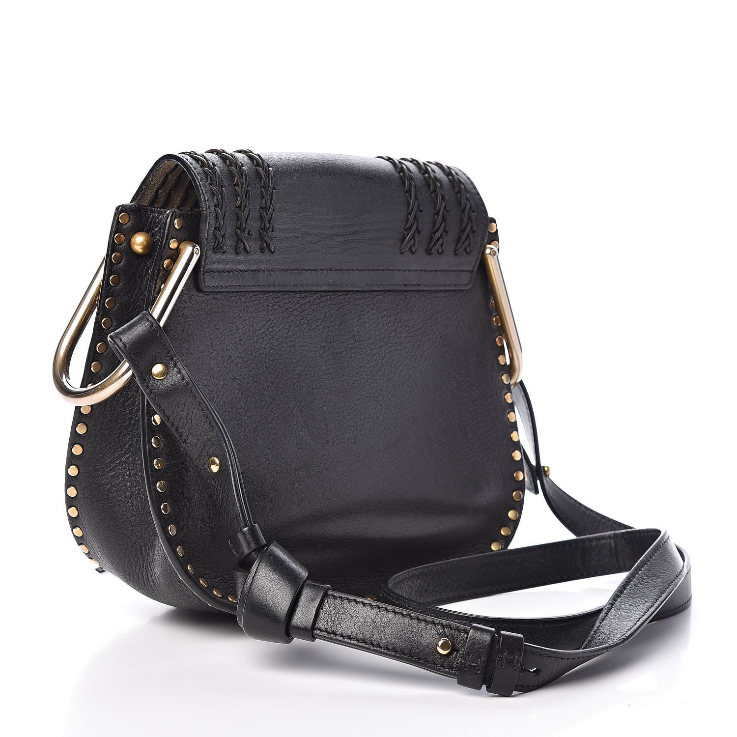 Chloe Calfskin Braided Small Hudson Shoulder Bag Black 3 of 19