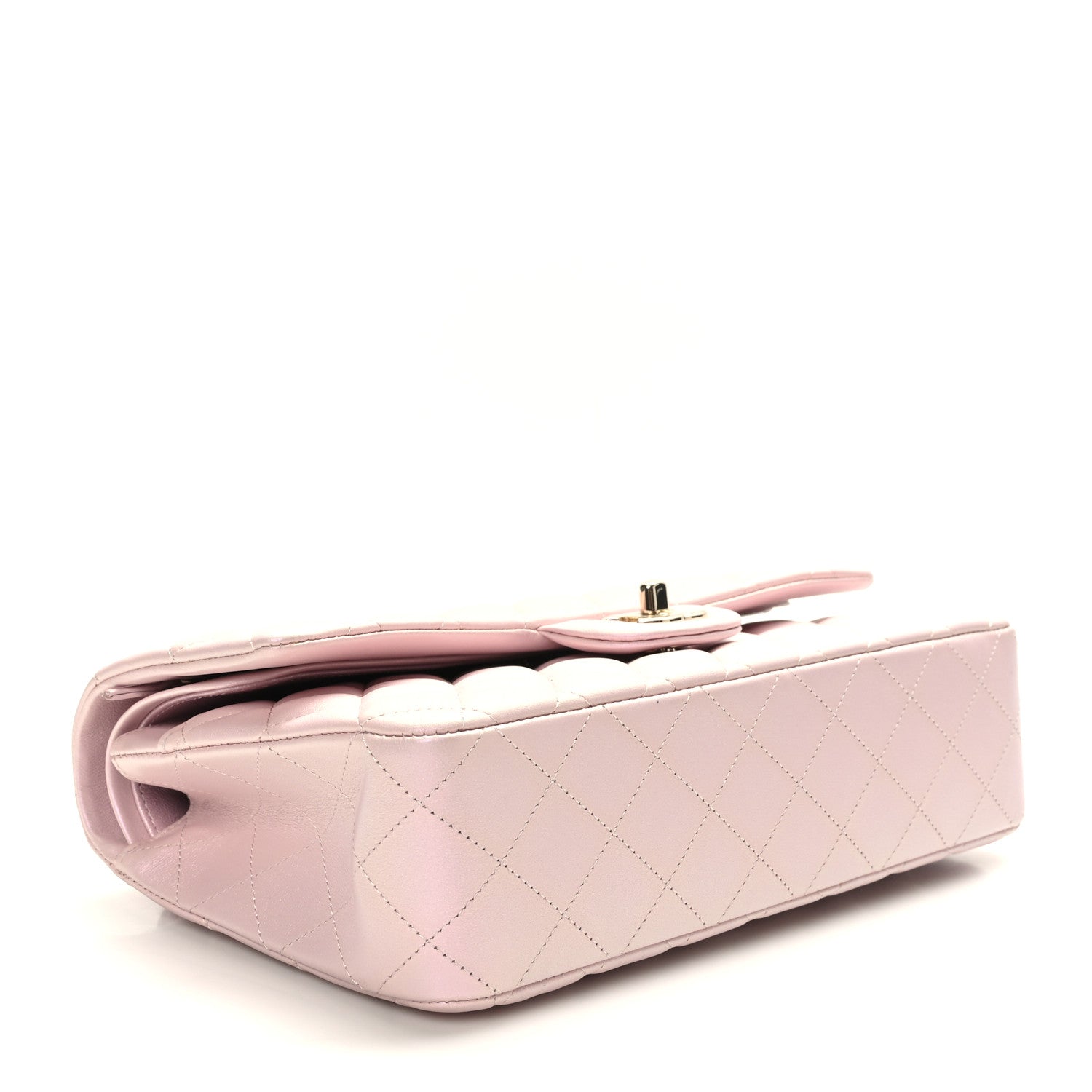Chanel Iridescent Calfskin Quilted Medium Double Flap Light Pink 4 of 10