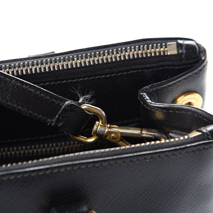Prada Saffiano Small Galleria Double Zip Tote Black 29 of 29