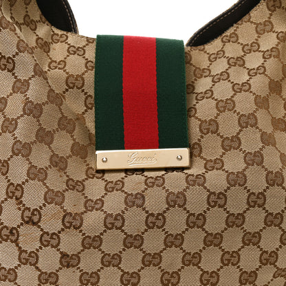 Gucci Monogram Large New Ladies Web Hobo Dark Brown 8 of 11