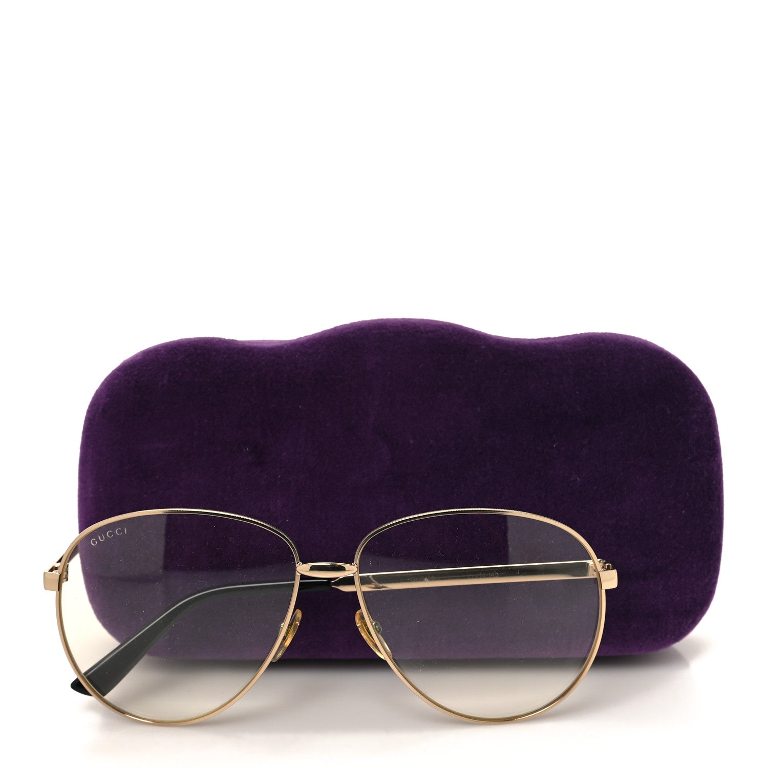 Gucci Aviator Eyeglasses GG0138S Gold Black 8 of 8