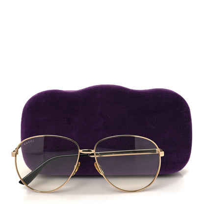 Gucci Aviator Eyeglasses GG0138S Gold Black 8 of 8