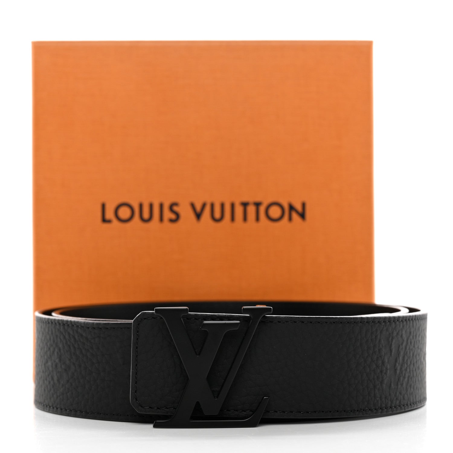 Louis Vuitton Taurillon Calfskin 40mm LV Initiales Reversible Belt 95 38 Black 6 of 6