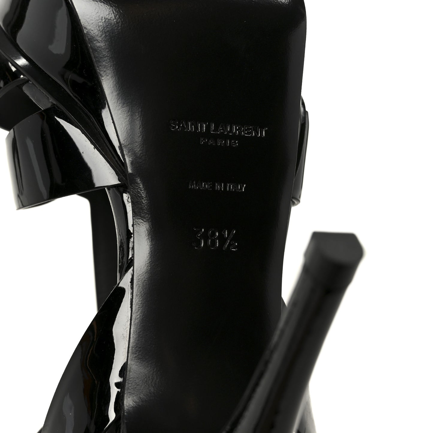 Patent Tribute 75 Platform Sandals 38.5 Black