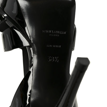 Saint Laurent Patent Tribute 75 Platform Sandals 38.5 Black 8 of 10
