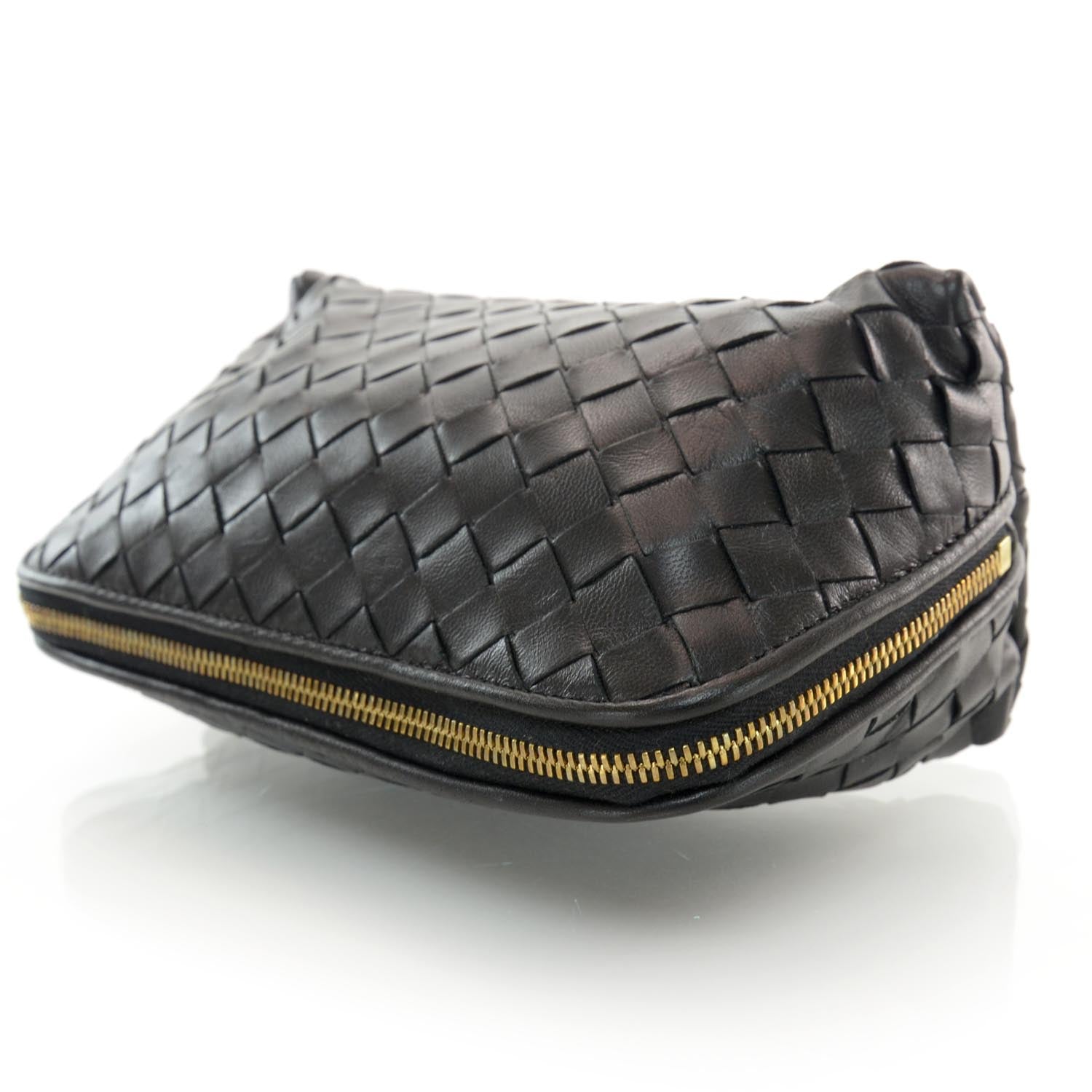 Bottega Veneta Nappa Intrecciato Cosmetic Case Black 3 of 7