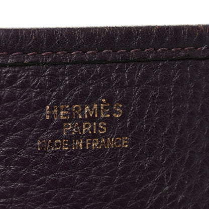 Hermes Taurillon Clemence Evelyne GM Raisin 6 of 9