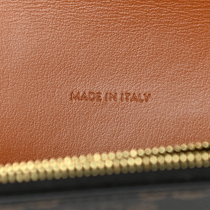Celine Triomphe Canvas Lambskin Wallet On Strap Tan 8 of 12
