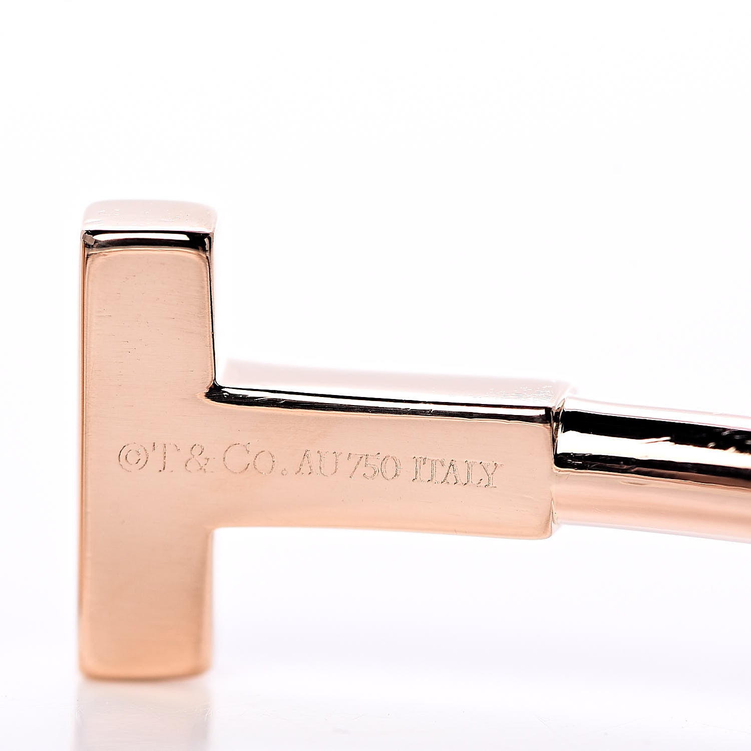 Tiffany 18K Rose Gold T Wire Bracelet 4 of 4