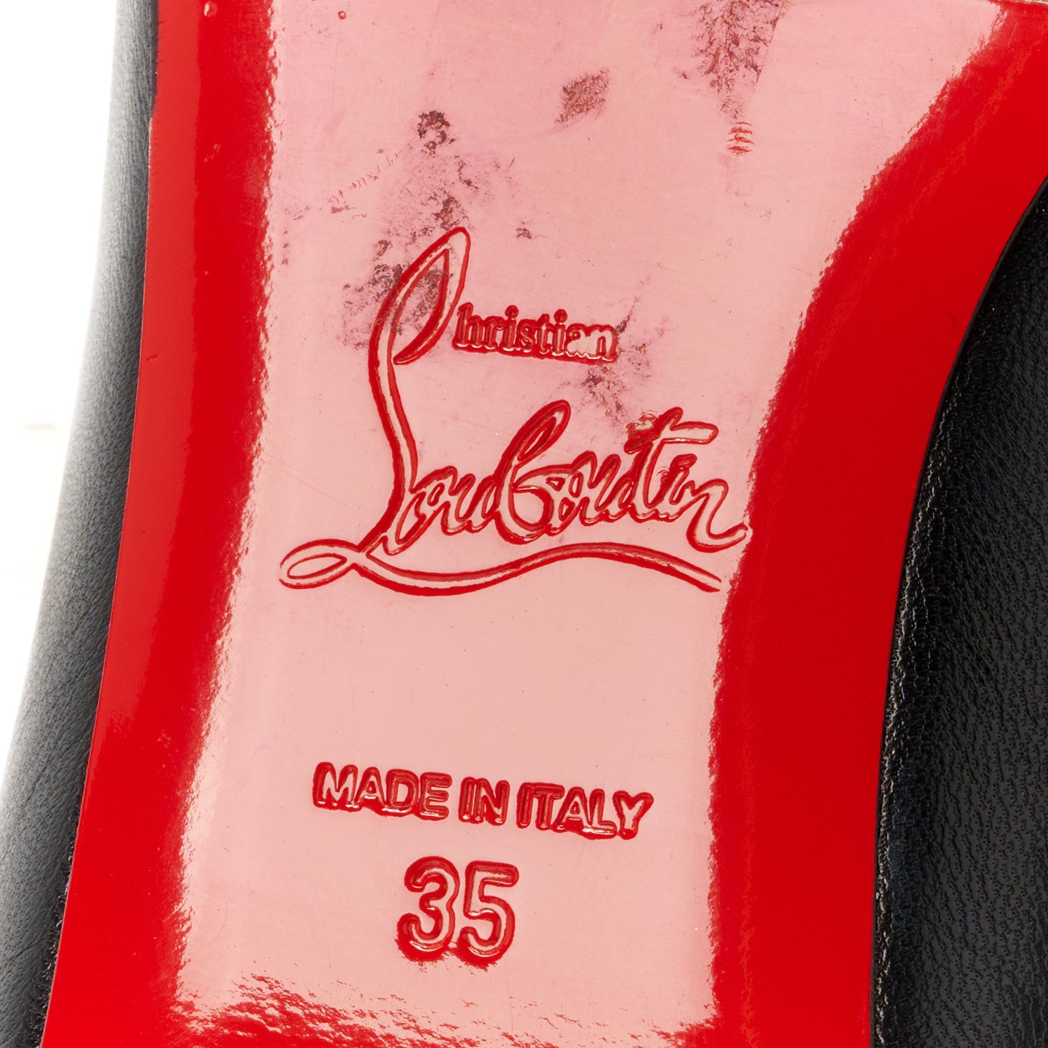 Christian Louboutin Kid Door Knock Flats 35 Black 8 of 9