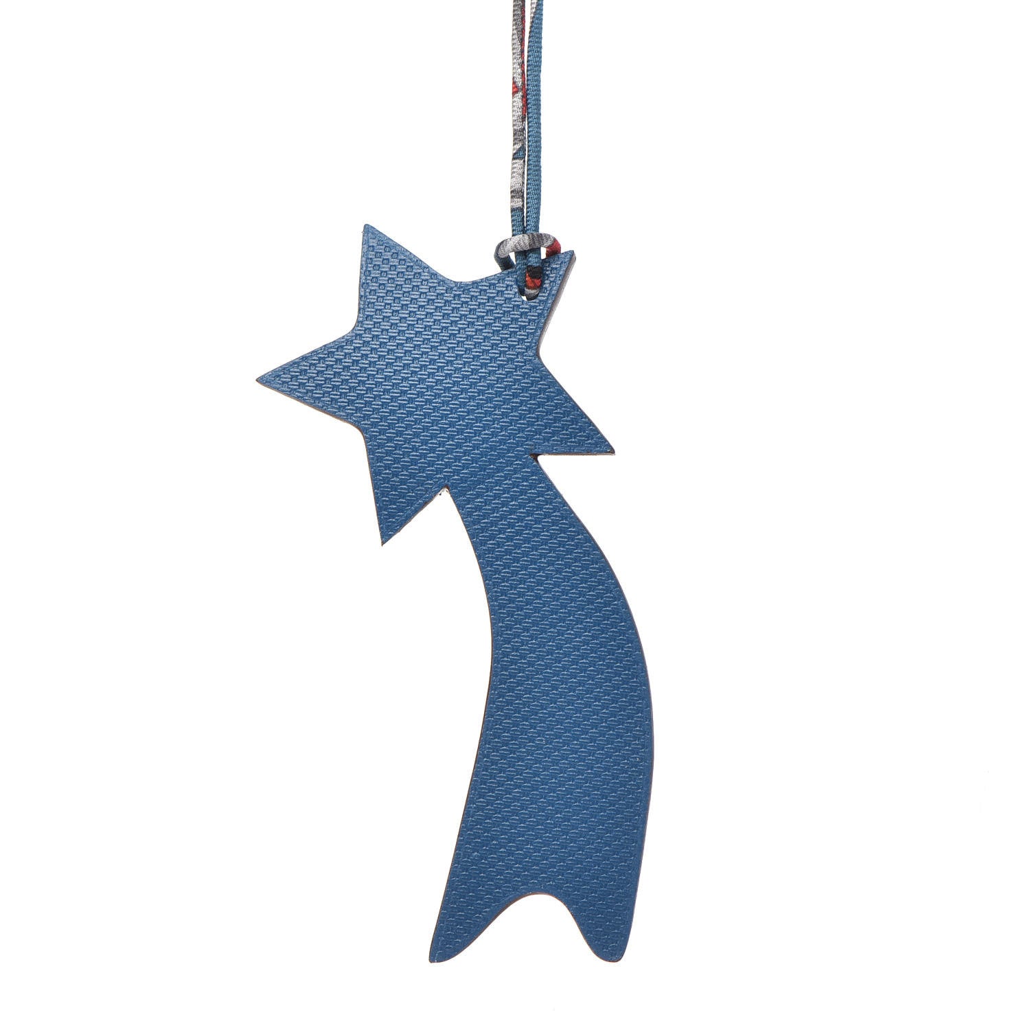 Hermes Togo Grain d'H Petit H Shooting Star Bag Charm Bleu De Galice Iris 5 of 7