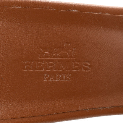 Hermes Calfskin Gigi 50 Sandals 39.5 Gold Black 7 of 9