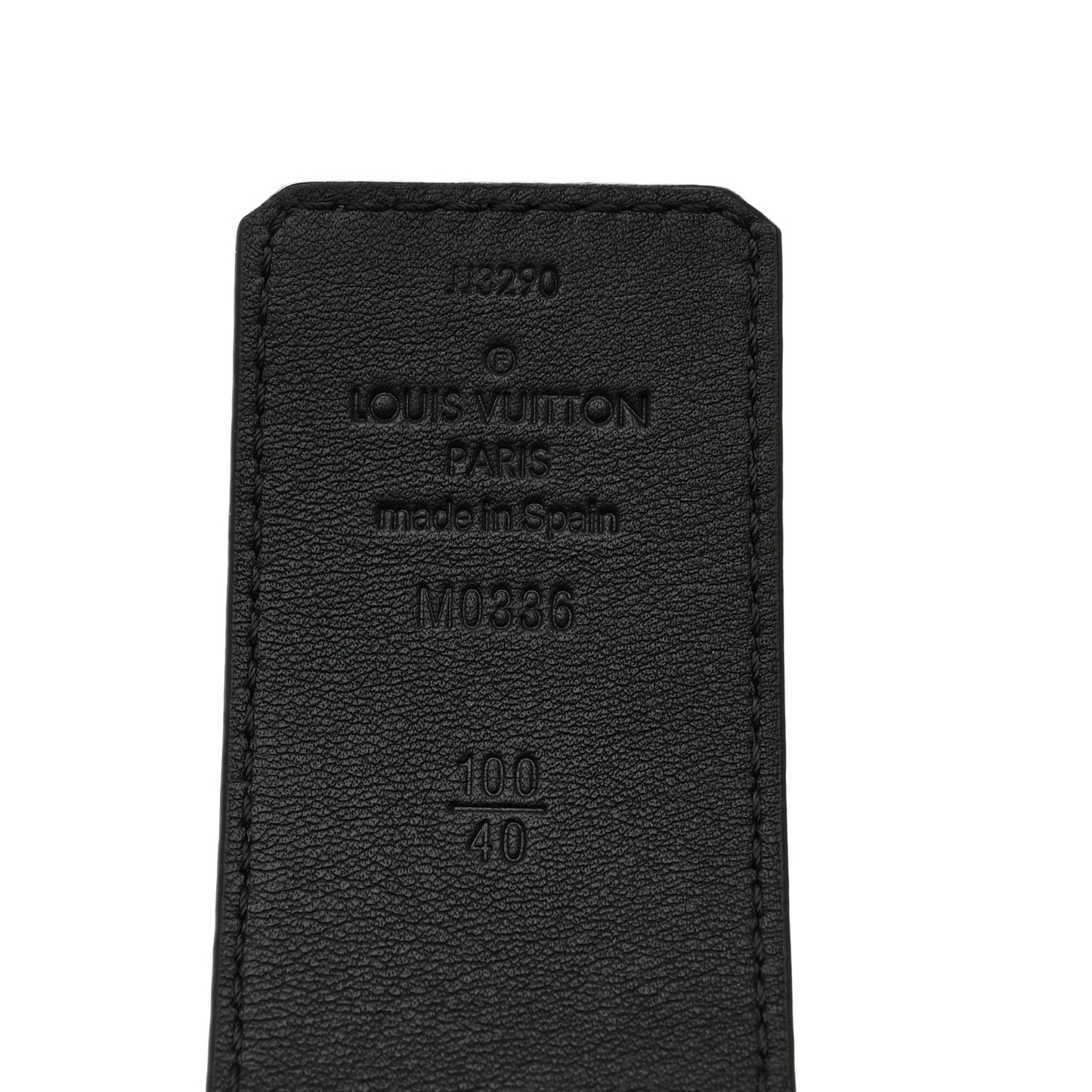 Calfskin 40mm Damier LV Reversible Belt 100 40 Black Midnight Navy