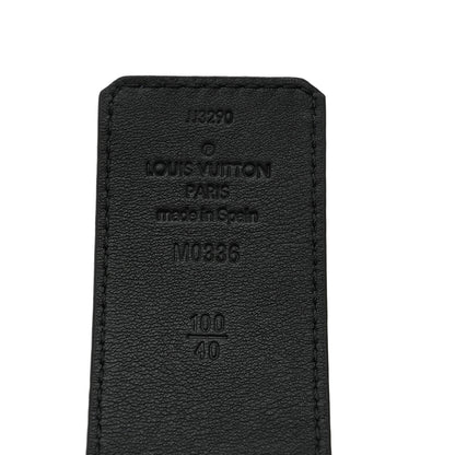 Louis Vuitton Calfskin 40mm Damier LV Reversible Belt 100 40 Black Midnight Navy 6 of 7
