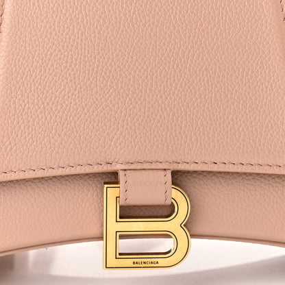 Balenciaga Grained Calfskin Small Hourglass Top Handle Bag Nude Beige 8 of 10