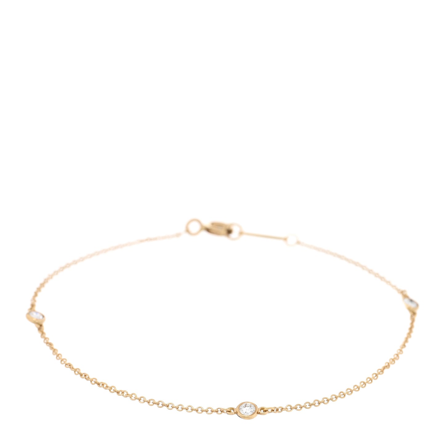 18K Yellow Gold Diamond .15ctw Elsa Peretti Diamonds by the Yard Station Bracelet