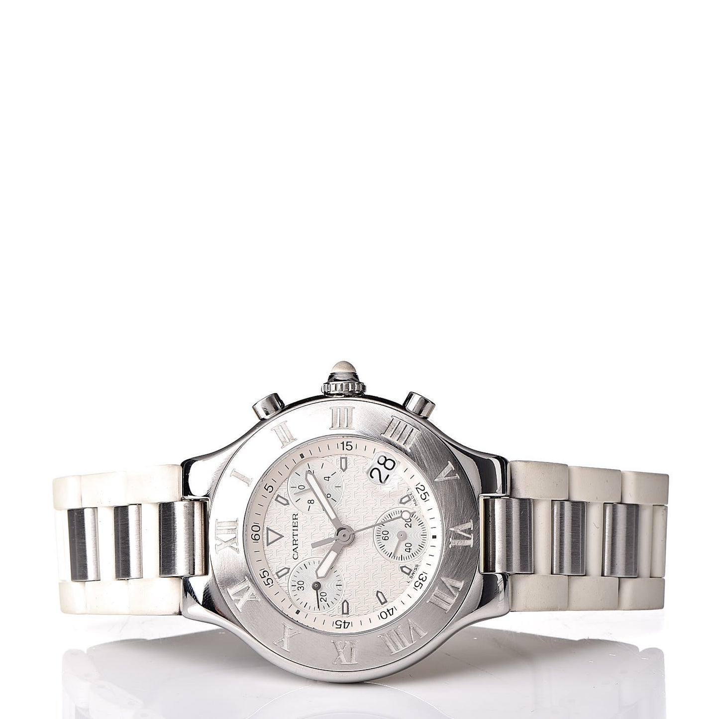Stainless Steel Rubber 38mm Must 21 Chronoscaph Quartz Watch
