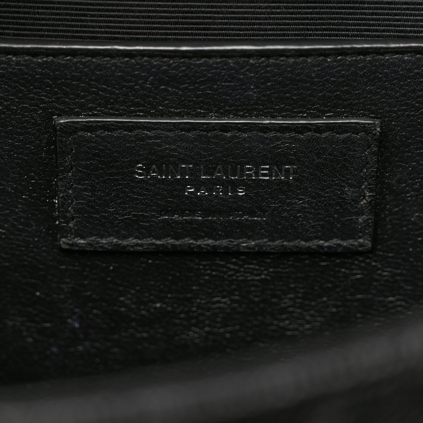 Grain De Poudre Textured Mixed Matelasse Triquilt Medium Monogram Satchel Black
