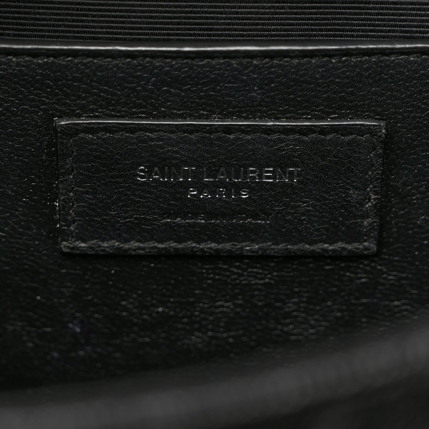 Saint Laurent Grain De Poudre Textured Mixed Matelasse Triquilt Medium Monogram Satchel Black 6 of 10