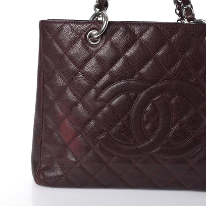 Chanel Caviar Quilted Grand Shopping Tote GST Dark Burgundy 15 of 21