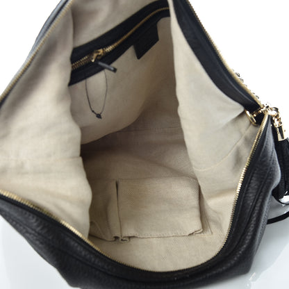 Gucci Pebbled Calfskin Medium Soho Chain Hobo Black 5 of 10