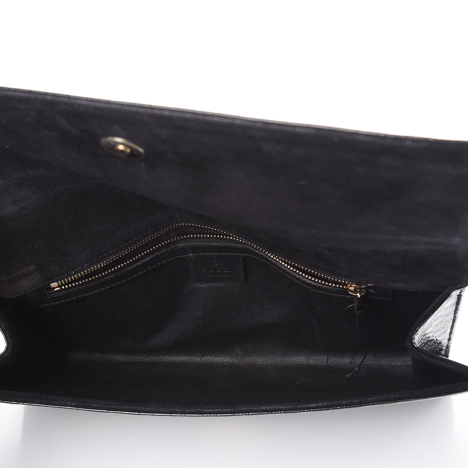 Gucci Patent Microguccissima Medium Broadway Clutch Black 5 of 10