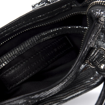Balenciaga Metallic Calfskin Lizard Embossed Silver Metallic Edge Hardware Nano City Silver 8 of 9
