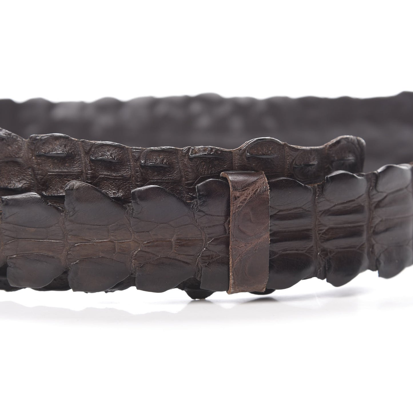 Crocodile Belt M Brown