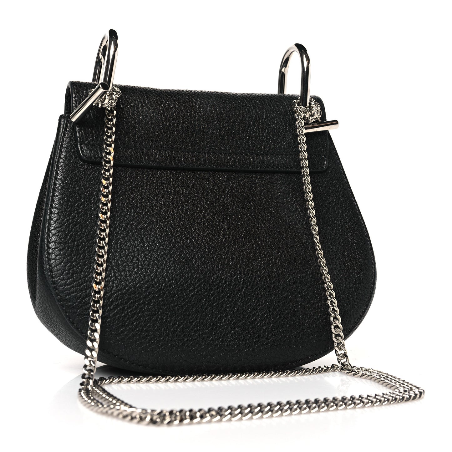 Grained Lambskin Mini Drew Shoulder Bag Black