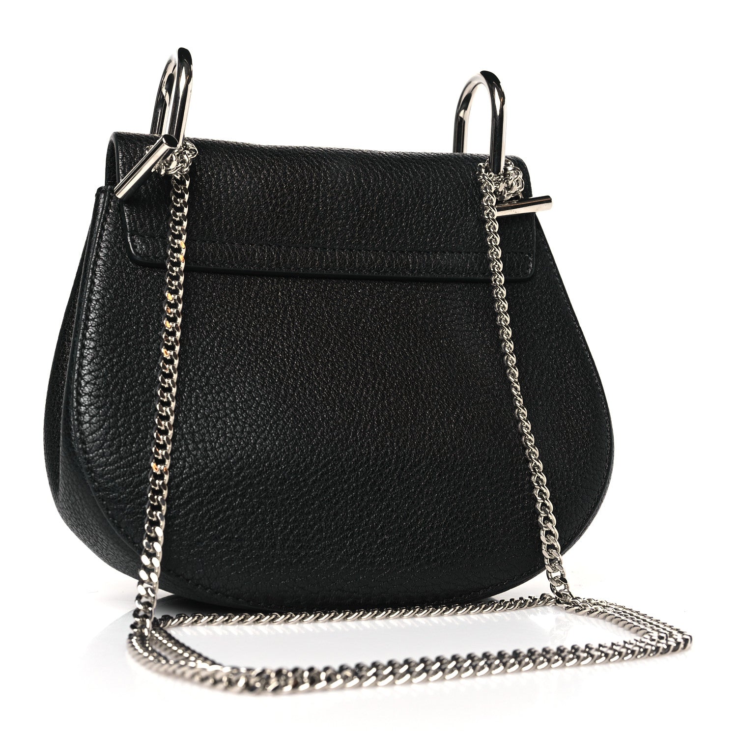 Chloe Grained Lambskin Mini Drew Shoulder Bag Black 3 of 9