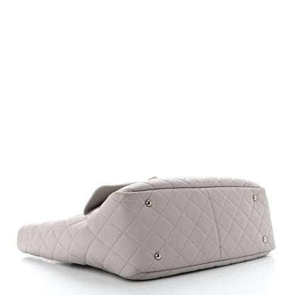Chanel Calfskin Quilted Ultra Pocket Shopping Tote Grey 4 of 10