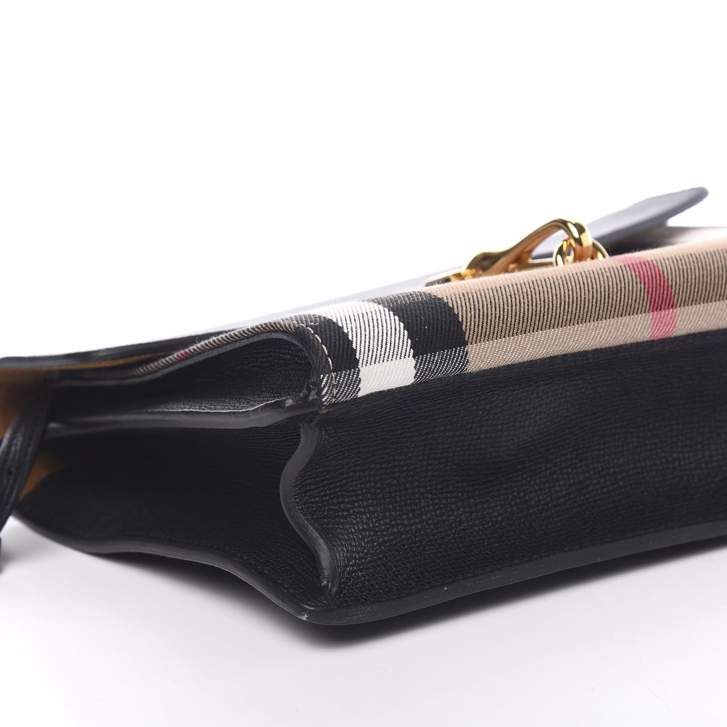 Derby Calfskin House Check Small Macken Crossbody Bag Black