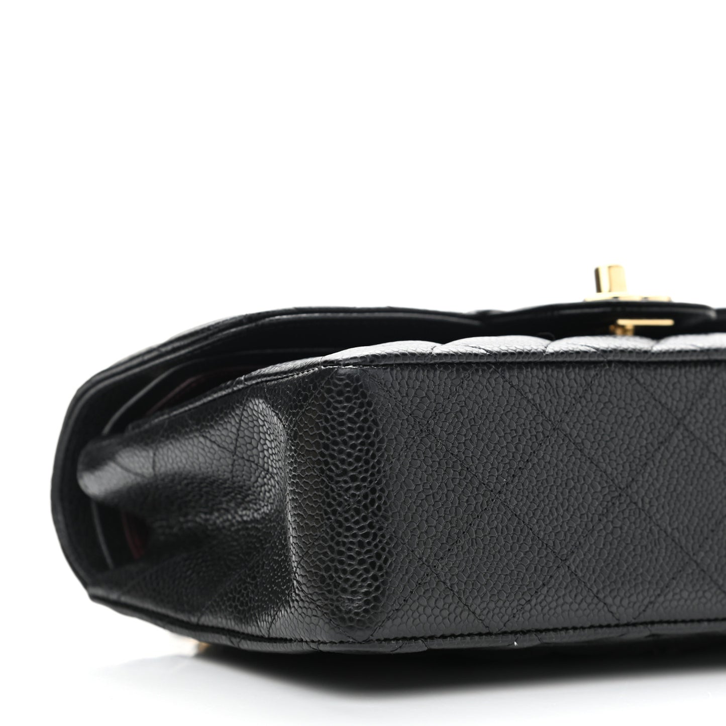 Caviar Quilted Small Double Flap Black