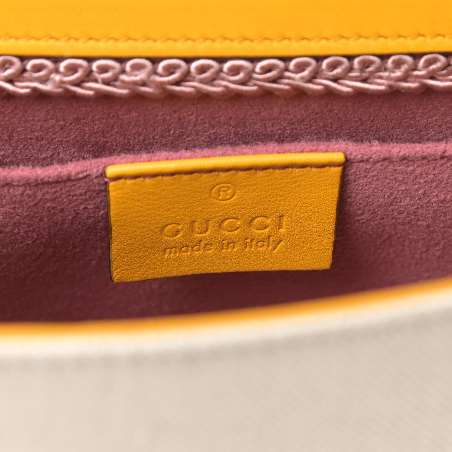 Gucci Linen Canvas Embroidered Small Shoulder Bag White 6 of 11