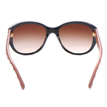 Chanel Leather Quilted CC Sunglasses Black Tan 5199 Q 2 of 7