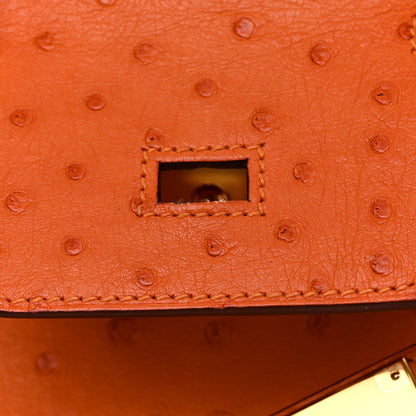 Hermes Ostrich Birkin 30 Orange 13 of 15