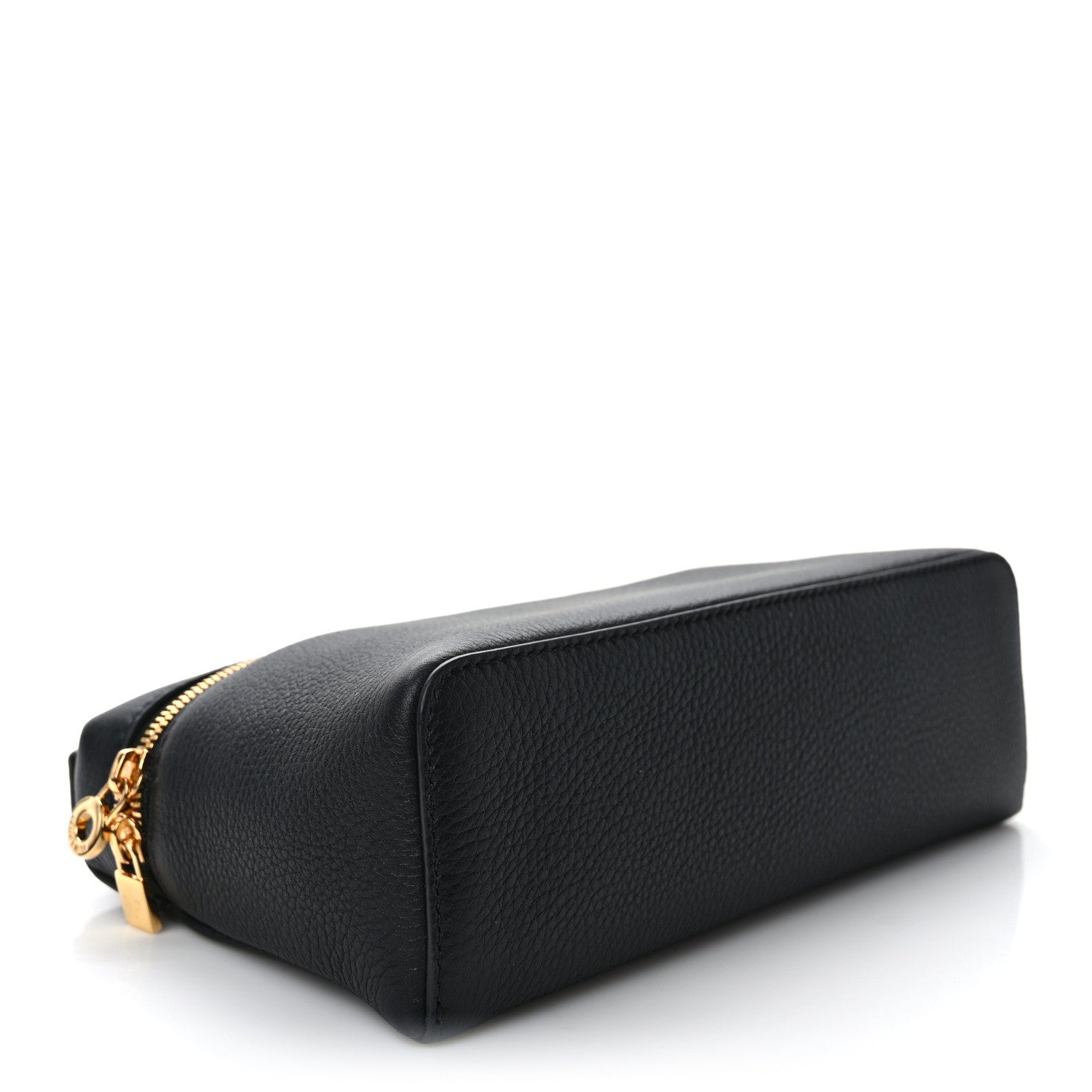 Loro Piana LORO PIANA Grained Calfskin L19 Extra Pocket Pouch Black 4 of 8