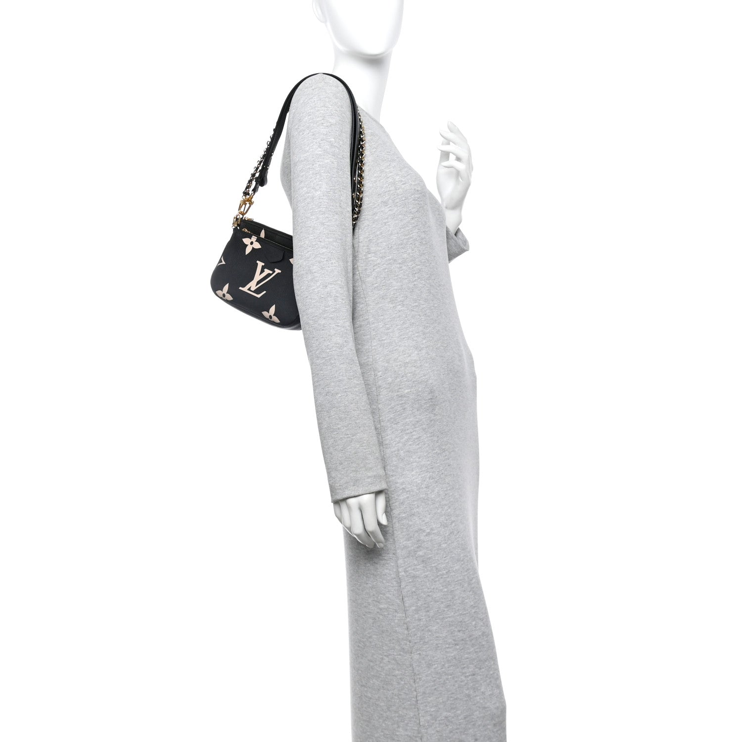 Louis Vuitton Empreinte Monogram Giant Multi Pochette Accessories Black Beige 2 of 11