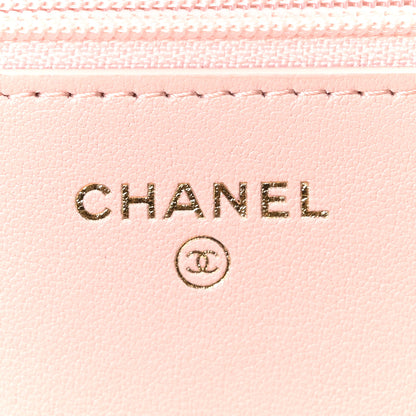 Chanel Lambskin Quilted Chanel 19 Wallet On Chain WOC Light Pink 6 of 11