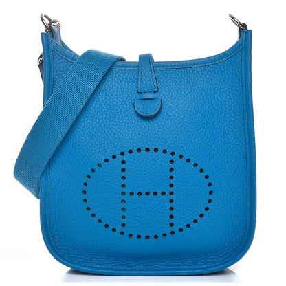 Hermes Taurillon Clemence Evelyne TPM Bleu Zanzibar 1 of 8