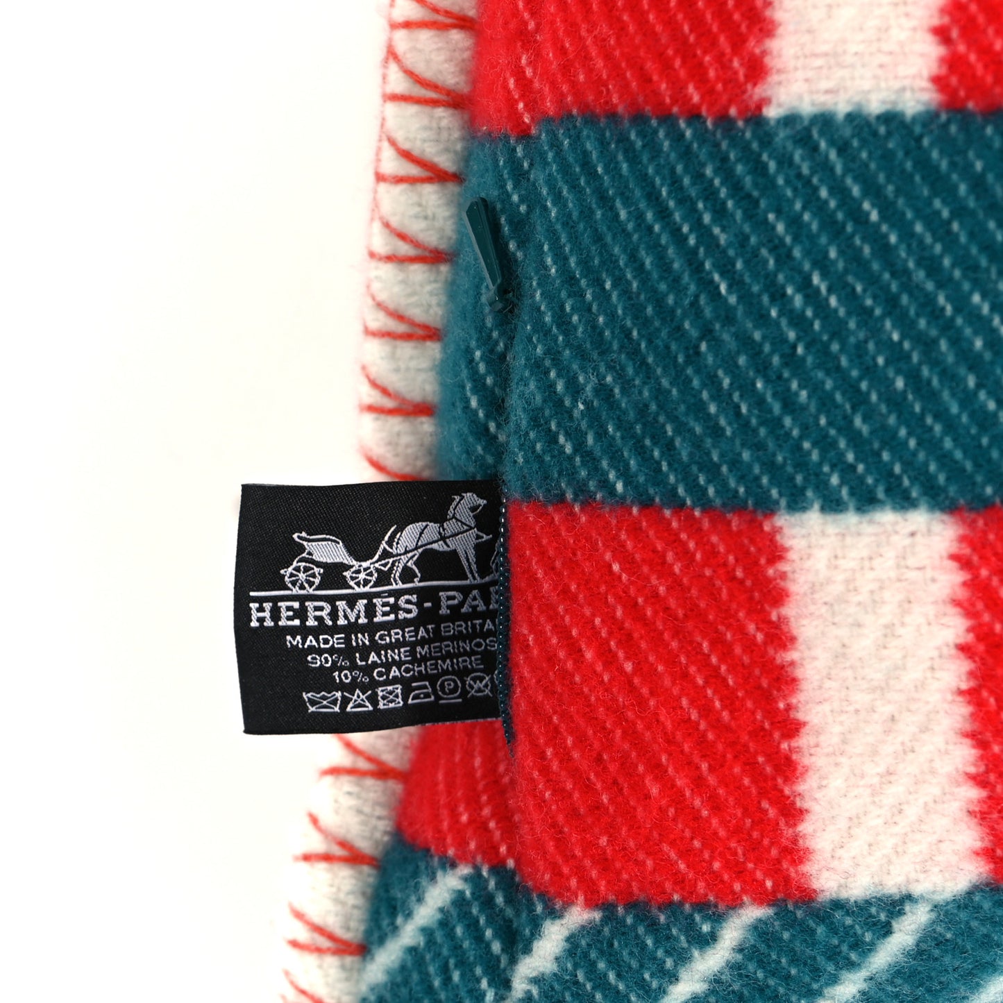 Wool Cashmere Avalon Jump'H Pillow PM Turquoise Émeraude