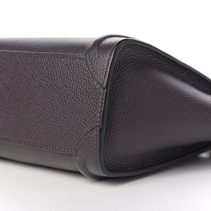 Celine Drummed Calfskin Nano Luggage Liquorice 8 of 8