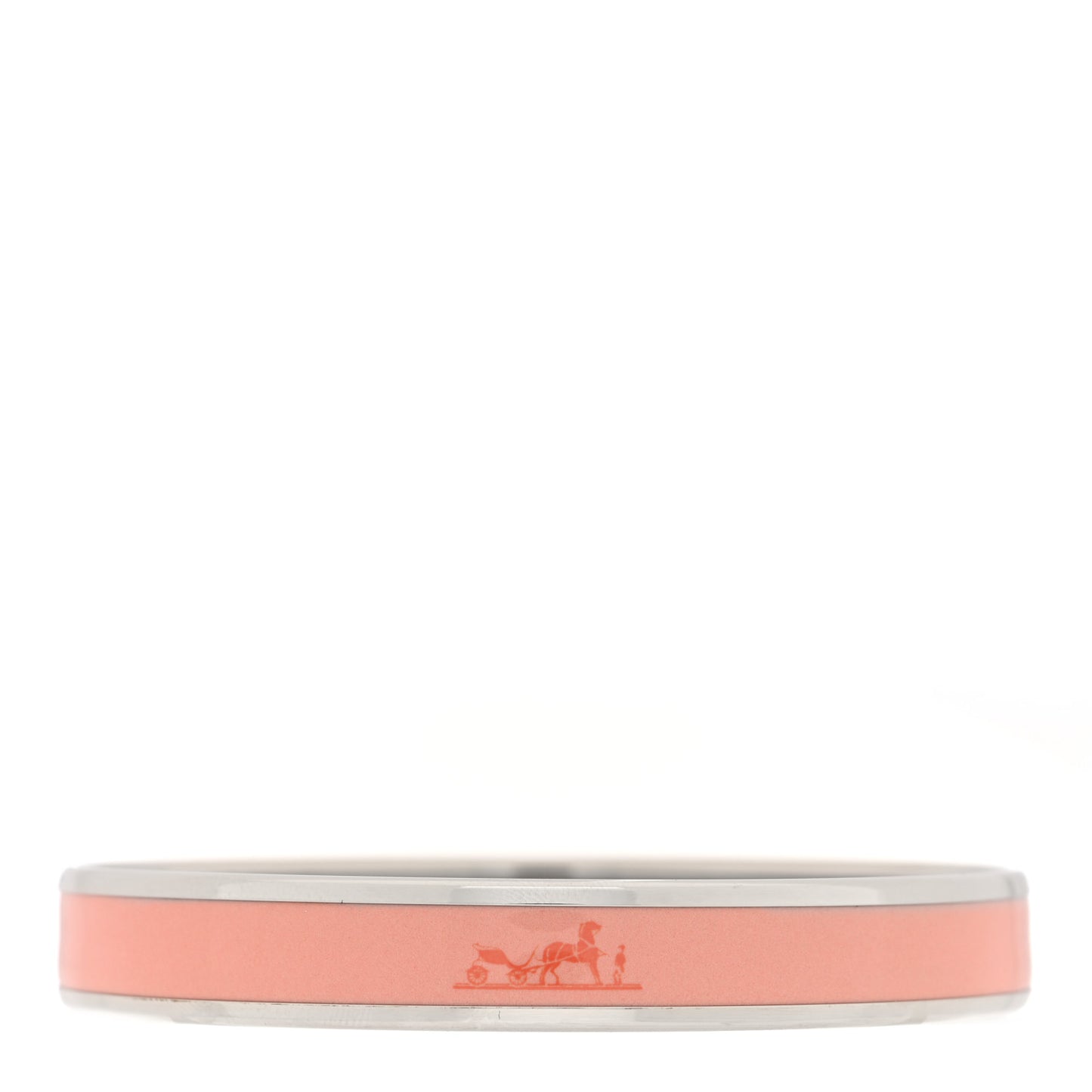Enamel Printed Narrow Caleche Bracelet 70 Rose Dragee