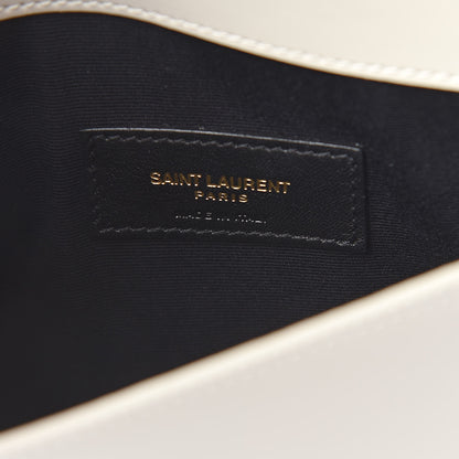 Saint Laurent Smooth Shiny Calfskin Uptown Pouch Crema Soft 6 of 13