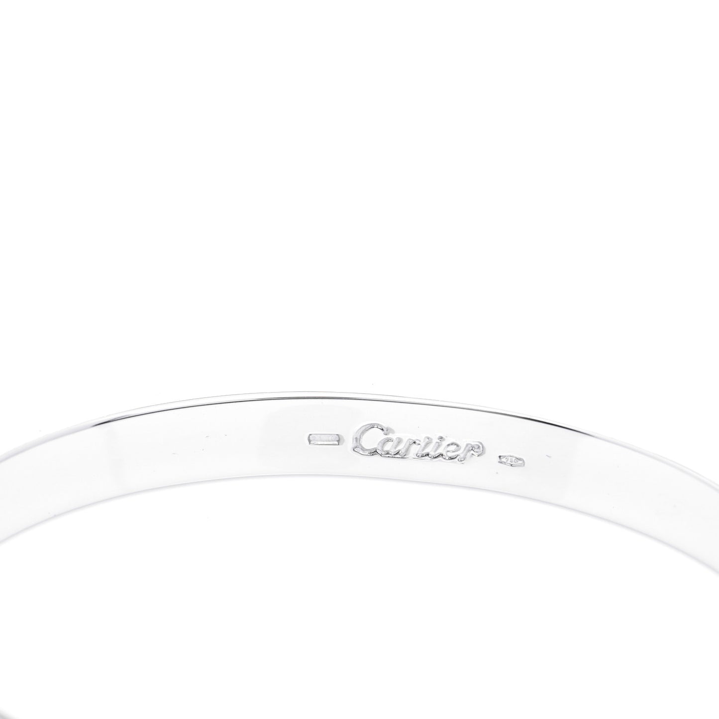 18K White Gold LOVE Bracelet 16