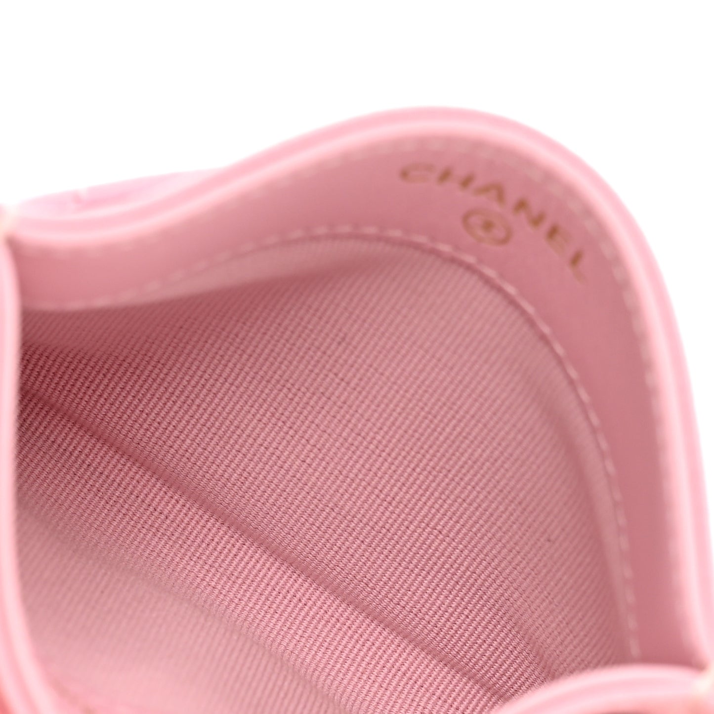 Caviar Quilted CC Card Holder Light Pink