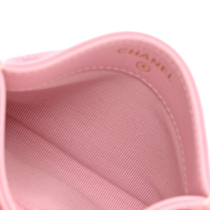 Chanel Caviar Quilted CC Card Holder Light Pink 5 of 9
